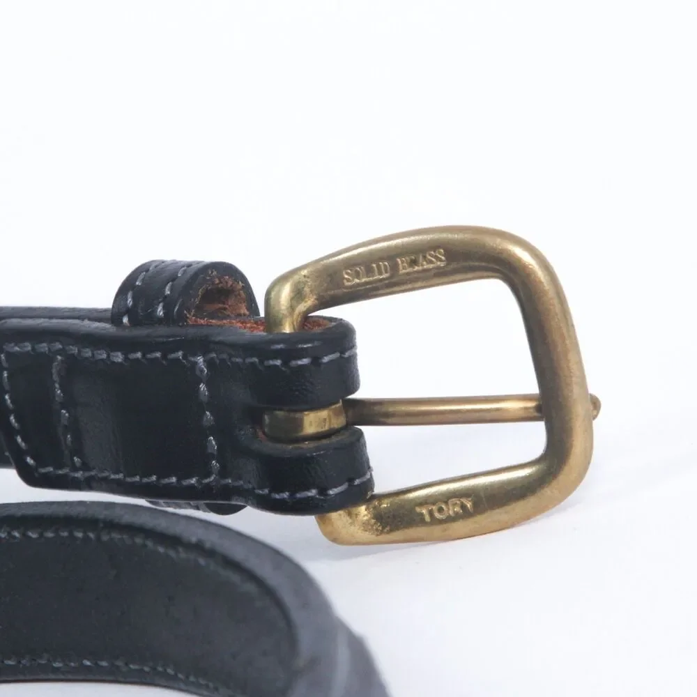 Tory English Bridle Leather Raised Fancy Stitch Black Belt Riding Show Belt 36